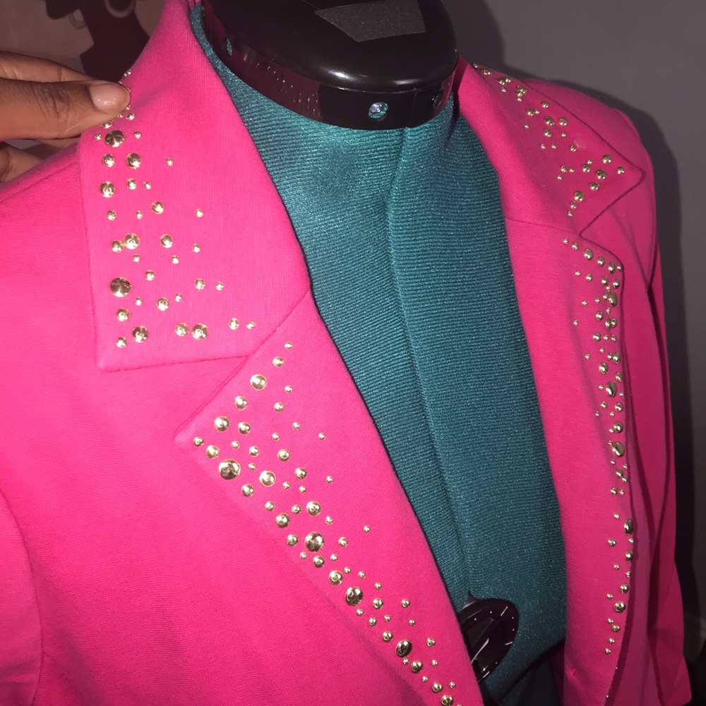 Joan rivers pink blazer